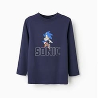Bluză bumbac băieți Zippy „Sonic the Hedgehog” albastru închis, mărime 11-12 ani - Nouă cu etichetă