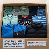 Mega-Lot Băieți 11-12 ani (3 kg) - Geacă, Vestă Fâș, Pulover H&M Gaming și 5 Pantaloni Trening (mărimea 146-152 cm)