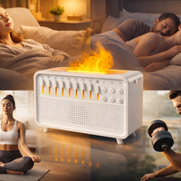 Lampă LED 4-în-1 cu Răsărit, Umidificator și Ceas Deșteptător – 8 Sunete Naturale, USB Type-C, 3500K Warm White