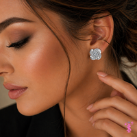 Cercei  Infinity Spark – Argint 925, Zirconiu Strălucitor, Placare Rodiu, Design Elegant Tip Infinity