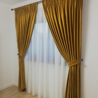 Draperii catifea si  voaluri