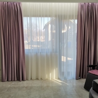 Draperii catifea si  voaluri
