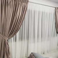 Draperie Madras și voal alb / perdea dungi