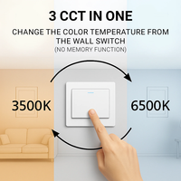 Lustra LED cu telecomanda AXIS 96W, 3 Elemente, lumina Rece/Calda/Neutra, Dimabila, Negru