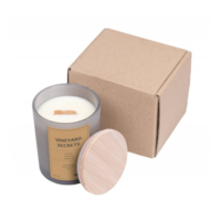 Lumanare in recipient de sticla, cu capac, 200gr, 40 de ore ardere, DONAU Home - Vineyard Secrets