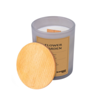 Lumanare in recipient de sticla, cu capac, 200gr, 40 de ore ardere, DONAU Home - Flower Garden