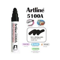 Marker pentru tabla de scris ARTLINE 5100A, corp metalic, varf rotund 5.0mm - negru