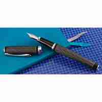 Stilou DIPLOMAT Excellence A plus, cu penita M, aurita 14kt. - Wave Guilloche Lapis Black
