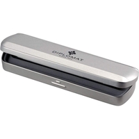 Stilou DIPLOMAT Traveller, cu penita M, din otel inoxidabil - black lacquer