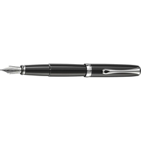 Stilou DIPLOMAT Excellence A2, cu penita M, din otel inoxidabil - Black Lacquer