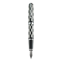 Stilou DIPLOMAT Excellence A plus, cu penita M, din otel inoxidabil - Rome Black White