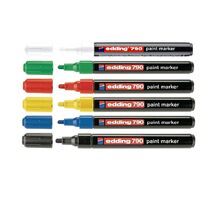 Marker permanent cu vopsea Edding 790, alb