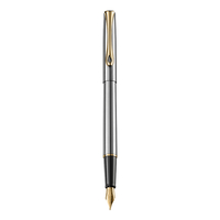 Stilou DIPLOMAT Traveller, cu penita M, din otel inoxidabil - stainless steel gold