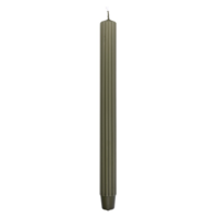 Lumanari cu dungi, pentru cina, 25 x 300mm, 4 buc/set, DONAU Home - kaki