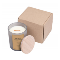 Lumanare in recipient de sticla, cu capac, 200gr, 40 de ore ardere, DONAU Home - Magical Christmas