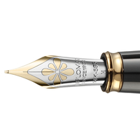 Stilou DIPLOMAT Excellence A plus, cu penita M, aurita 14kt. - Rhomb Guilloche Lapis Black