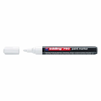 Marker permanent cu vopsea Edding 790, alb
