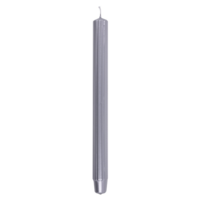 Lumanari cu dungi, pentru cina, lacuite, 25 x 300mm, 4 buc/set, DONAU Home - argintii