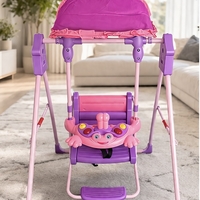 Leagăn Electric pentru Copii cu Muzică, Lumini și Siguranță – Relaxare și Distracție Bebe 6 luni-3 Ani