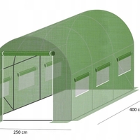 Sera de gradina, tip tunel cu cadru metalic, 250x400cm, 10mp (3 segmente)