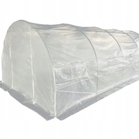 Sera de gradina, tip tunel cu cadru metalic, 300x600cm, 18mp alb