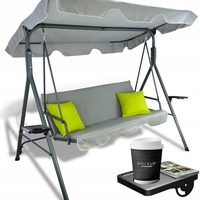 Leagan balansoar gradina  Vicenza, 3 locuri, 220kg, gri