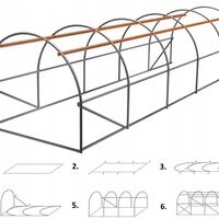 Sera de gradina, tip tunel cu cadru metalic, 400x800cm, verde, 32mp