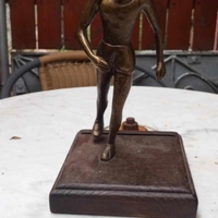 Statueta fin bronz masiv antichizat