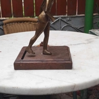 Statueta fin bronz masiv antichizat