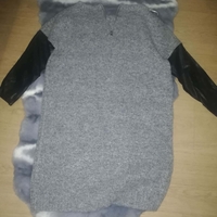 Bluzita cu mâneci din imitație piele
