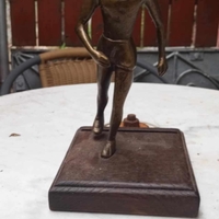 Statueta fin bronz masiv antichizat