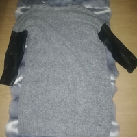Bluzita cu mâneci din imitație piele