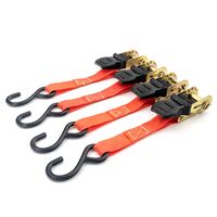 Set 4 chingi cu clichet, rezistent la 680 kg/chinga, TUV/GS – 25 mm × 4.5 m – 680 kg - Carguard - calitate si siguranta garantata!