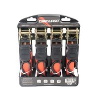 Set 4 chingi cu clichet, rezistent la 680 kg/chinga, TUV/GS – 25 mm × 4.5 m – 680 kg - Carguard - calitate si siguranta garantata!