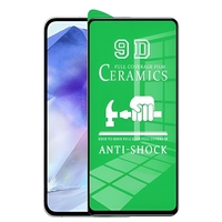 Folie de Protectie Ceramica, Vafy, Compatibila cu Samsung Galaxy A15, A15 5G, Ceramics 9D, Antisoc, Margini Negre, Transparent