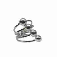 Inel pentru Dama Argint 925, Jolie, Model 4 bile, 6 gr, Marimea 55, 2.5 x 2 cm, Argintiu