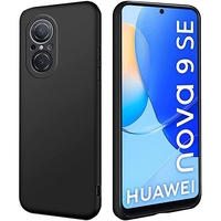 Husa Matte TPU pentru Huawei NOVA 9 SE, Vafy, Silicon Slim, Protectie Antisoc, Negru