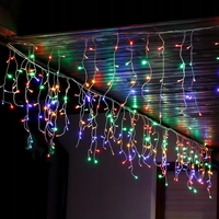 Instalatie de Craciun, Flippy®, Tip Turturi, Sectiune 5 m, 143 LED-uri, 8 Jocuri de Lumini, Fir Negru, Lumina Multicolora, IP44, Interconectabila