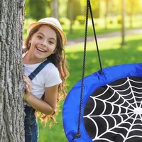 Leagan tip cuib Spider, 100cm, inaltime reglabila, 150 kg, Albastru Negru