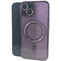 Husa de Protectie 2 in 1, Vafy, pentru Apple iPhone 15 Plus, Compatibila MagSafe, Magnetica, cu Protectie Lentila, din TPU, Mov