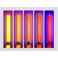 Lampa de Birou, Vafy, RGB Colorat, 14 LED, Putere 5V, Telecomanda cu 24 de Taste, Cablu USB, Negru, 25.5x4x3.5cm