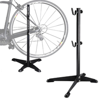Suport service pentru biciclete cu inaltime reglabila, otel si cauciuc, 30 kg, negru
