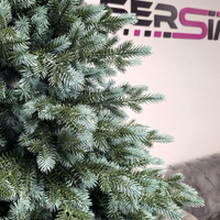 Brad artificial Christmas Deluxe by Sersimo, Alaska Select verde argintiu, integral 3D, 210 cm