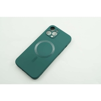Husa protectie Vafy compatibila cu Apple iPhone 12 Mag Safe Silicone Verde