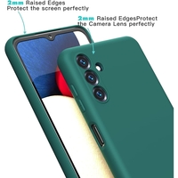 Husa de Protectie, Vafy, pentru Samsung Galaxy A35, Liquid Silicone, cu Microfibra pe Interior, Protectie Antisoc, Compatibil Incarcare Wireless, Verde