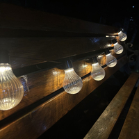 Ghirlanda luminoasa, LED, model Stripes, 20 becuri, 580cm, incarcare solara, lumina alb cald