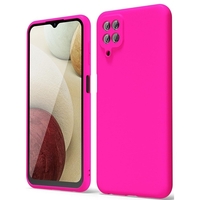 Husa de Protectie, Vafy, pentru Samsung A12, din Liquid Silicone, Flexibila, Fucshia