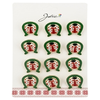 Brose Martisor, Jolie, Set 12 Bucati, Model Buburuza In Potcoava, Metal, 3 cm, Multicolor