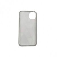 Husa protectie Vafy compatibila cu Apple iPhone 12 Mini Soft IMD TPU Marble Geometric Alb