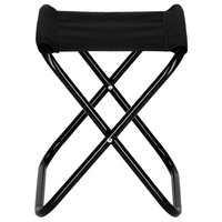 Scaun pliabil pentru camping sau pescuit, cadru metalic, maxim 100 kg, 26x26x34 cm, negru